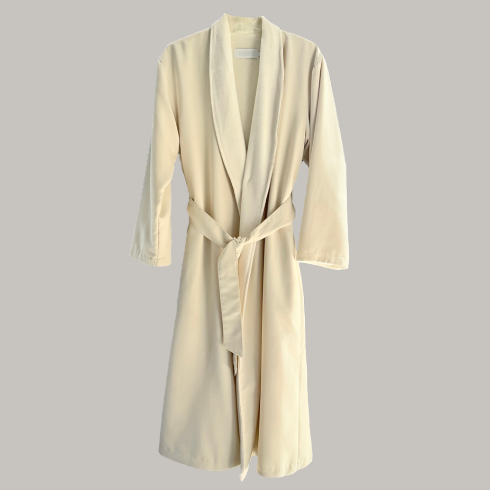 Restoration Hardware Ivory Shawl Belted Bath Robe Women’ Size Small Ultra Soft